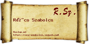 Rács Szabolcs névjegykártya